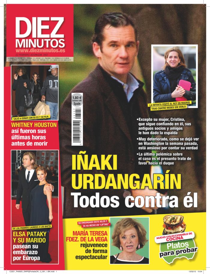 DIEZ MINUTOS portada 15 febrero 2012