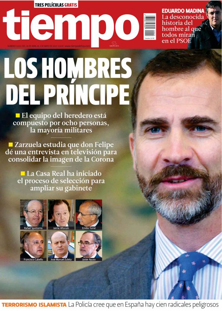 TIEMPO portada 28 de Abril 2013