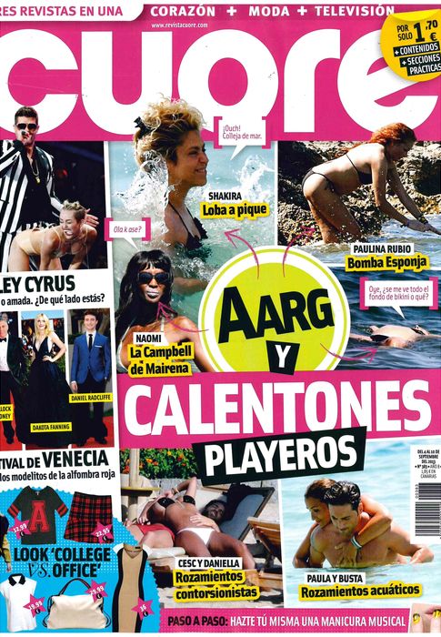 CUORE portada 4 de Septiembre 2013