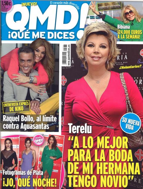 QUE ME DICES portada 3 de Marzo 2014