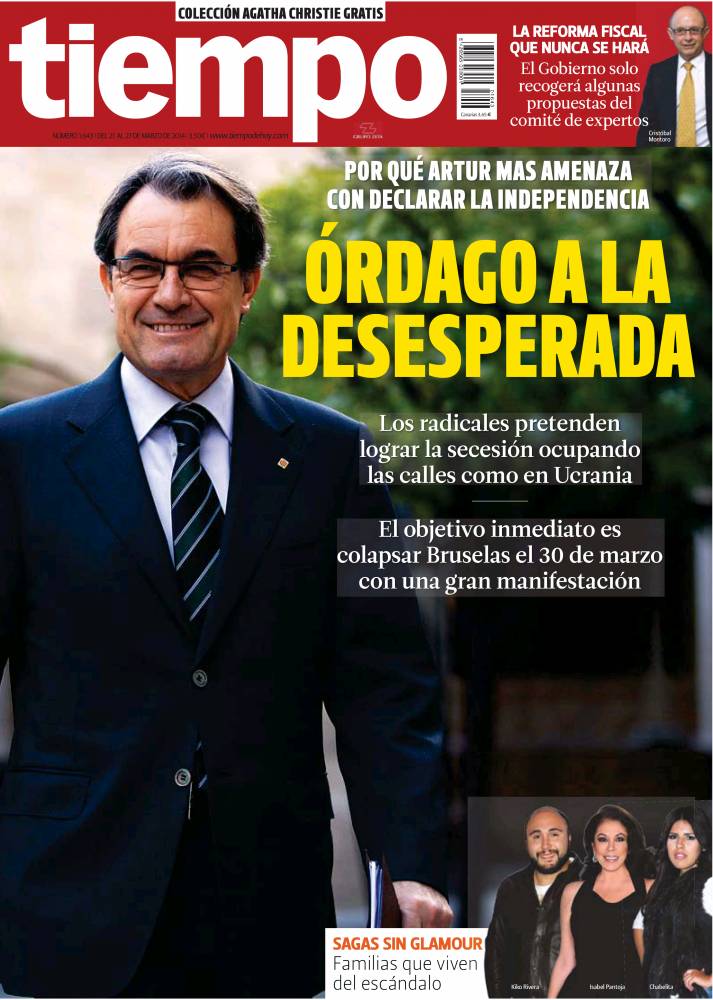 TIEMPO portada 23 de Marzo 2014