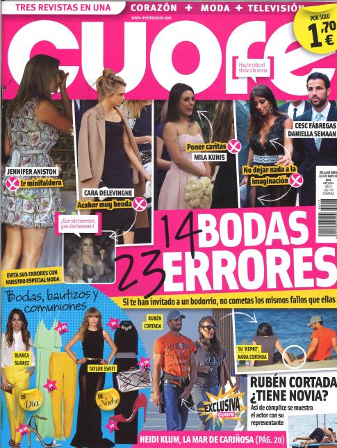CUORE portada 30 de Abril 2014
