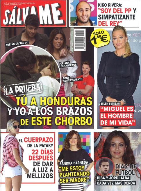 SALVAME portada 14 de Abril 2014