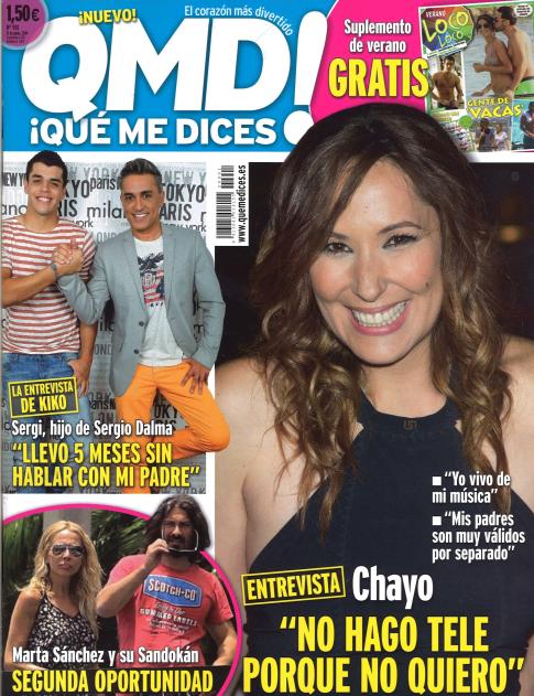 QUE ME DICES portada 16 de Junio 2014