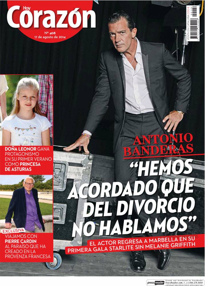 HOY CORAZON portada 18 de Agosto 2014