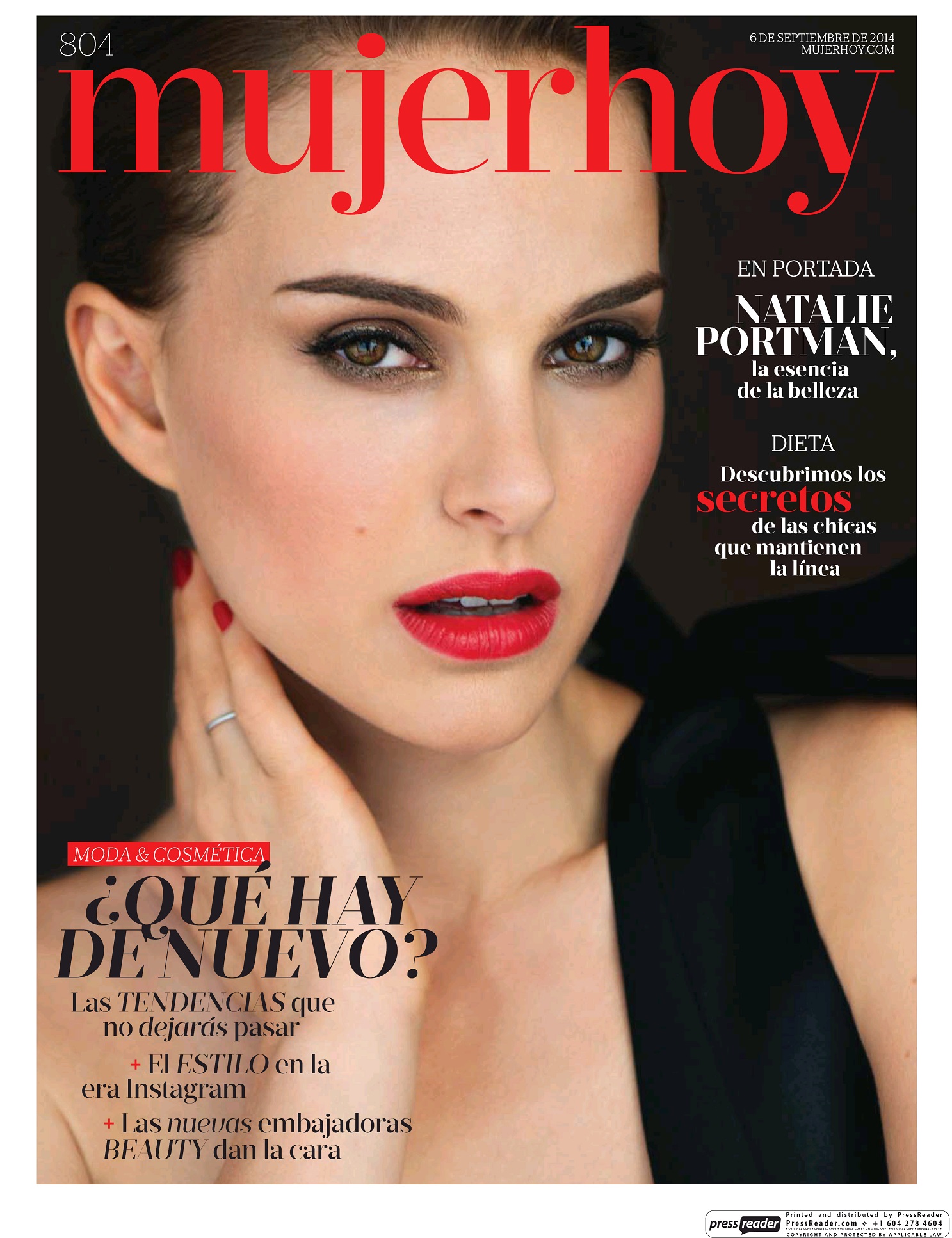 MUJER HOY portada 8 de Septiembre 2014