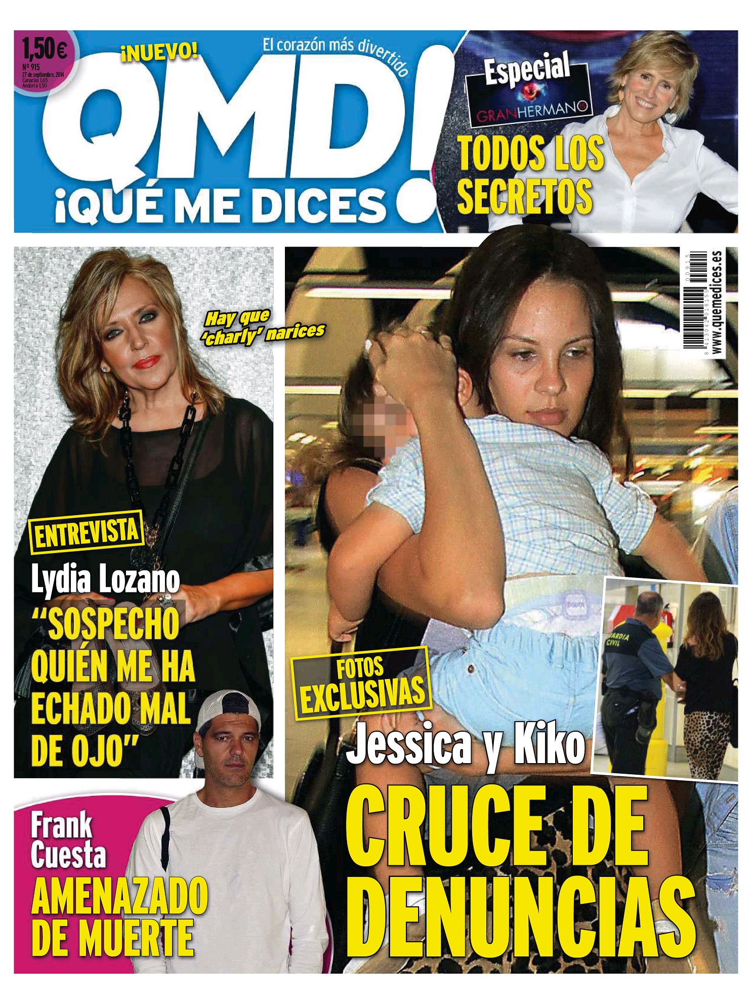 QUE ME DICES portada 22 de Septiembre 2014