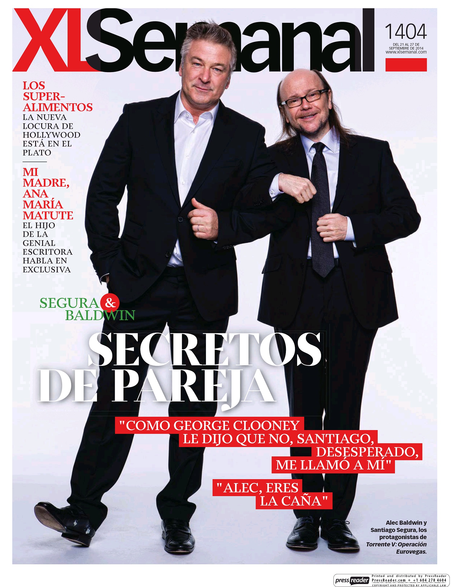XL SEMANAL portada 22 de Septiembre 2014