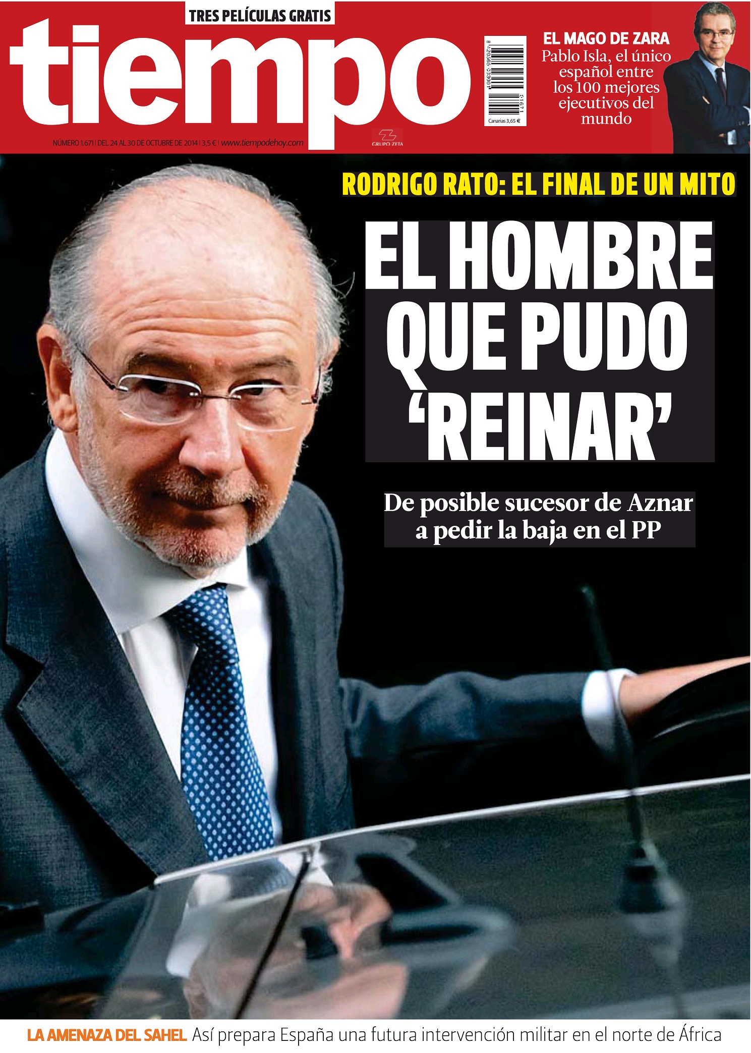 TIEMPO portada 26 de Octubre 2014