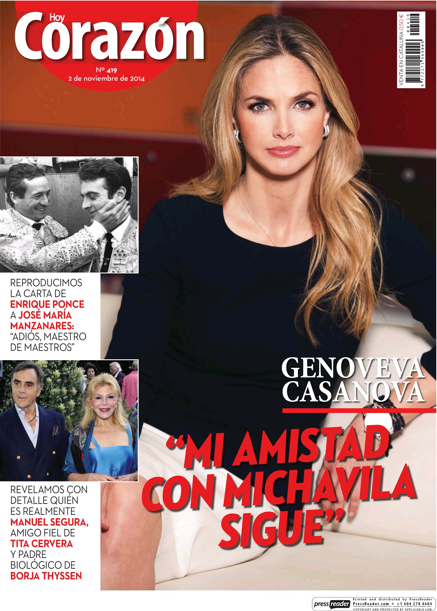 HOY CORAZON portada 3 de Noviembre 2014