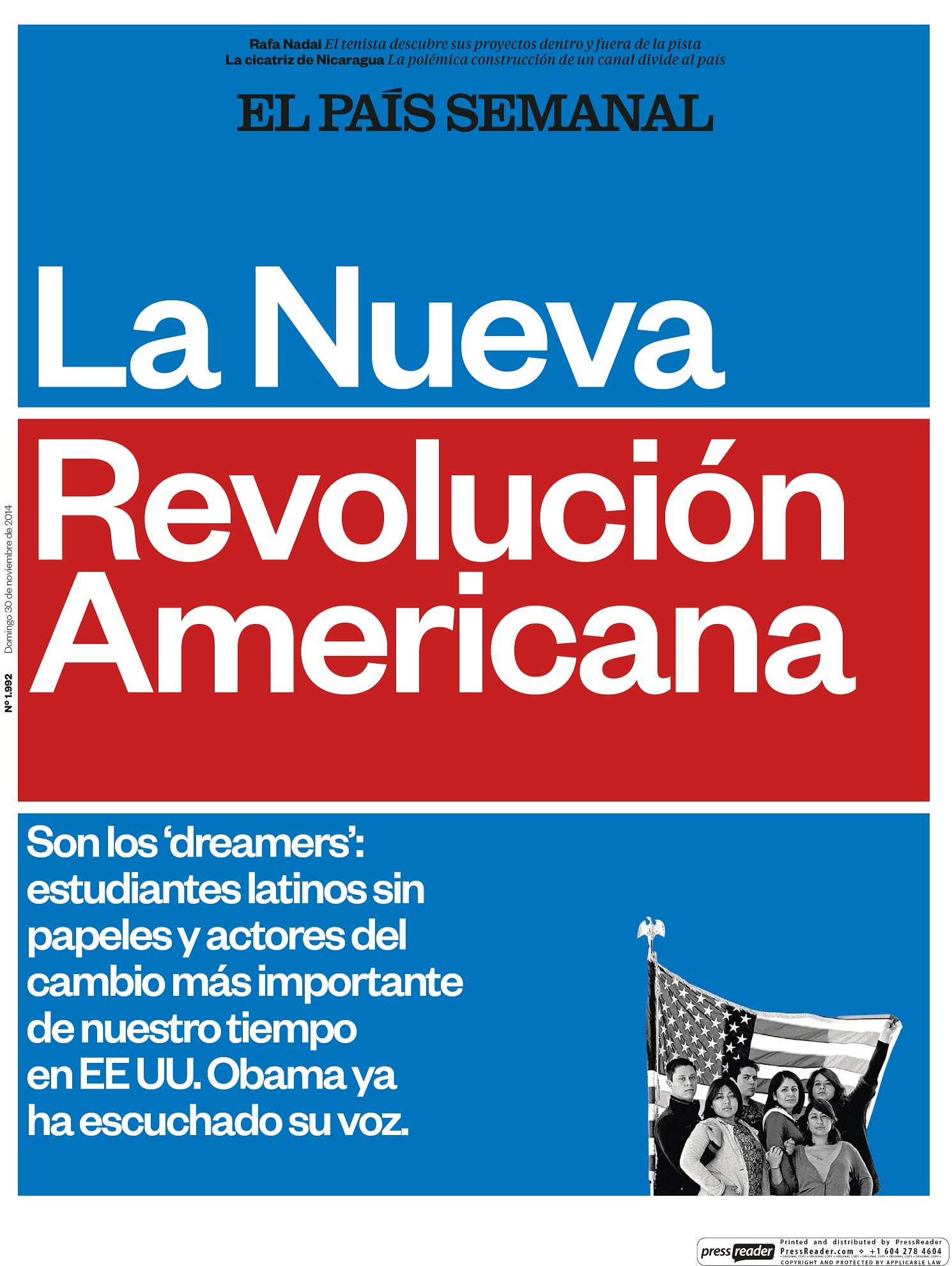 PAIS SEMANAL portada 30 de Noviembre 2014