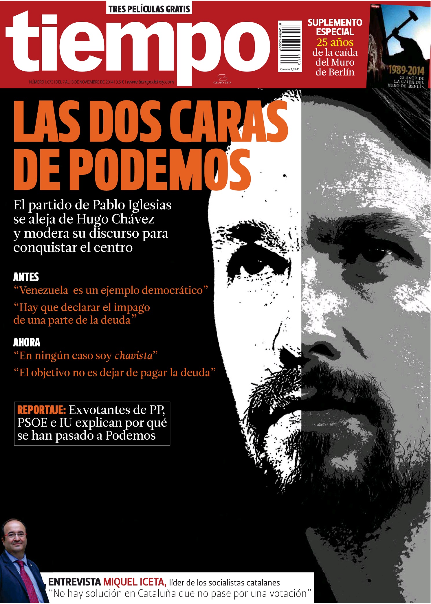 TIEMPO portada 10 de Noviembre 2014