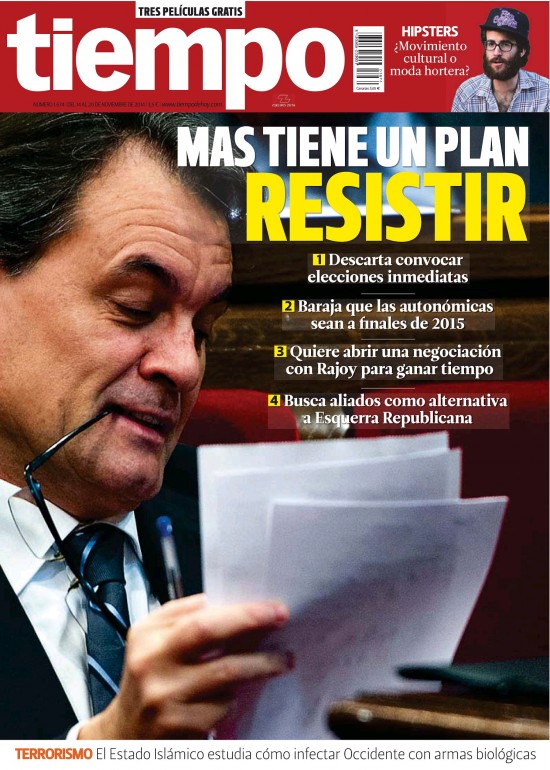 TIEMPO portada 16 de noviembre 2014