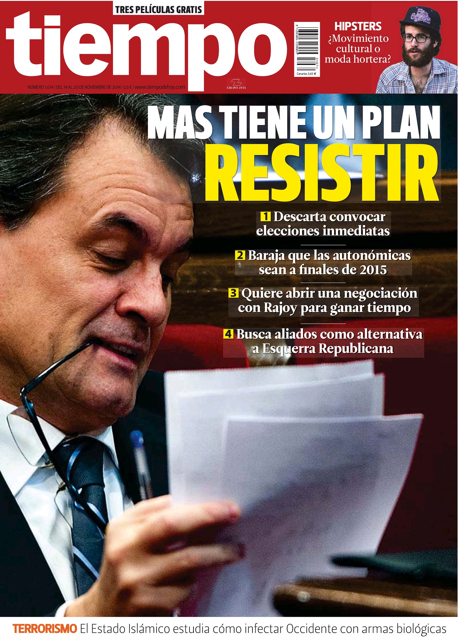 TIEMPO portada 16 de noviembre 2014