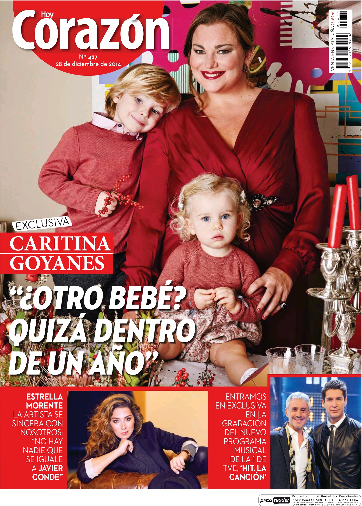 HOY CORAZON portada 28 de Diciembre 2014