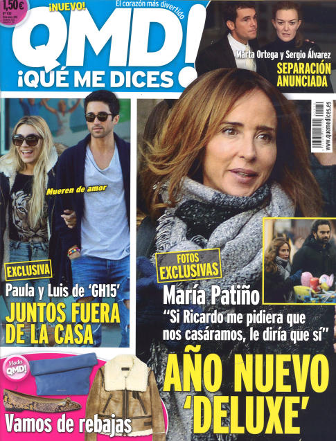 QUE ME DICES portada 5 de Enero 2015