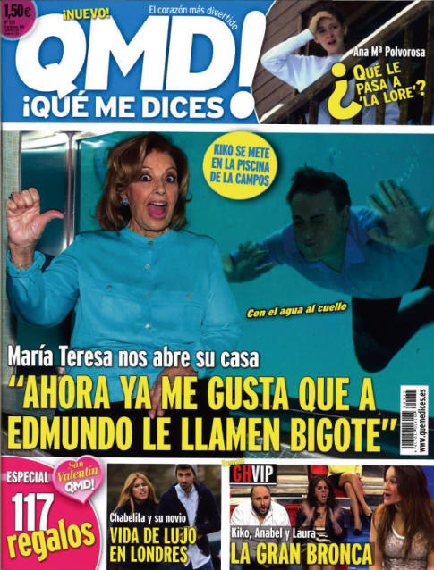 QUE ME DICES portada 9 de Febrero 2015