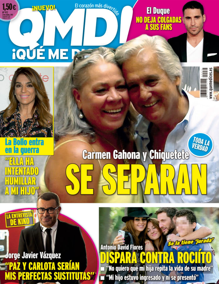 QUE ME DICES portada 26 de Octubre 2015