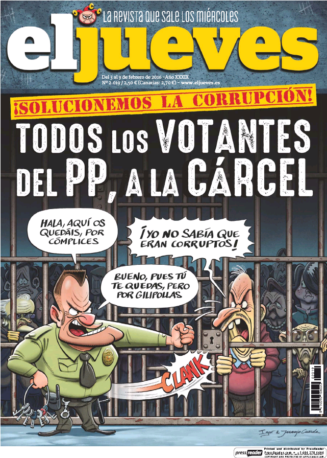 JUEVES portada 3 de Febrero 2016