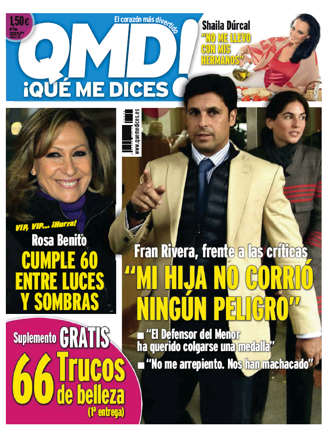 QUE ME DICES portada 1 de Febrero 2016