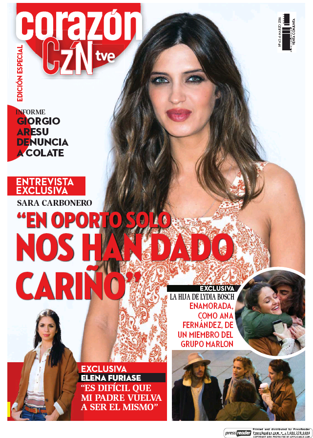 HOY CORAZON portada 7 de Marzo 2016