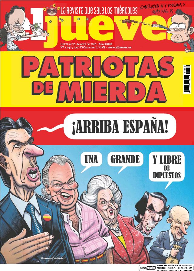 JUEVES portada 20 de Abril 2016