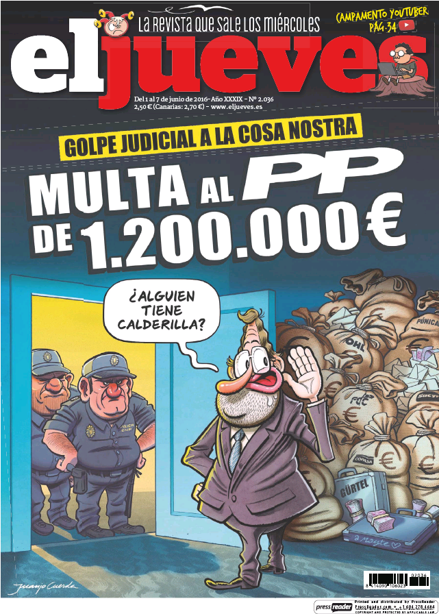 JUEVES portada 1 de Junio 2016
