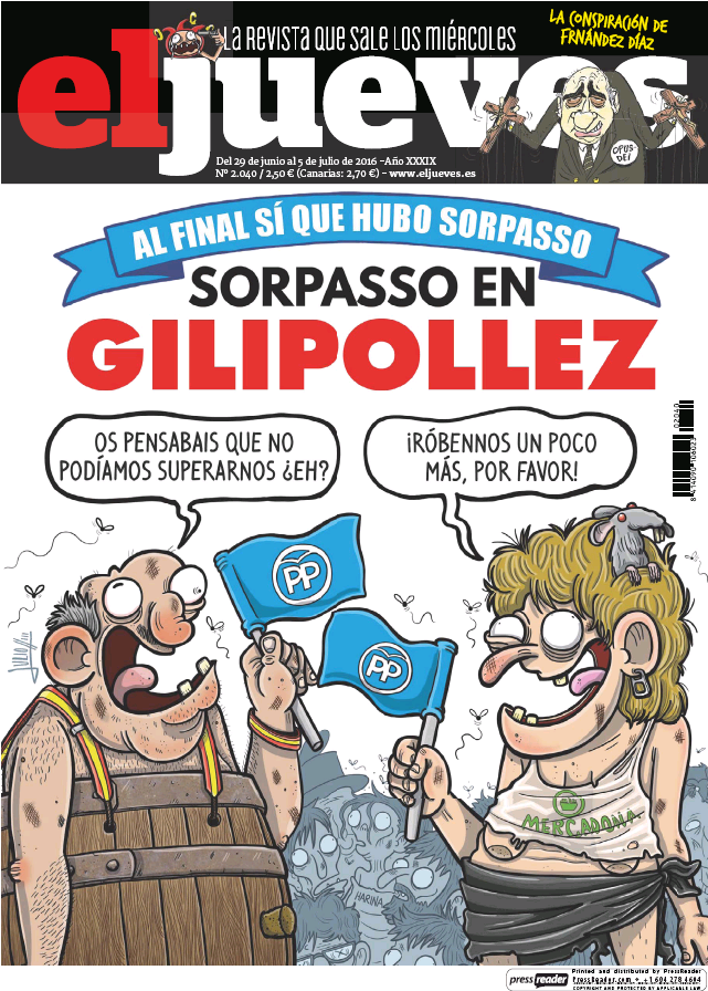 JUEVES portada 29 de Junio 2016