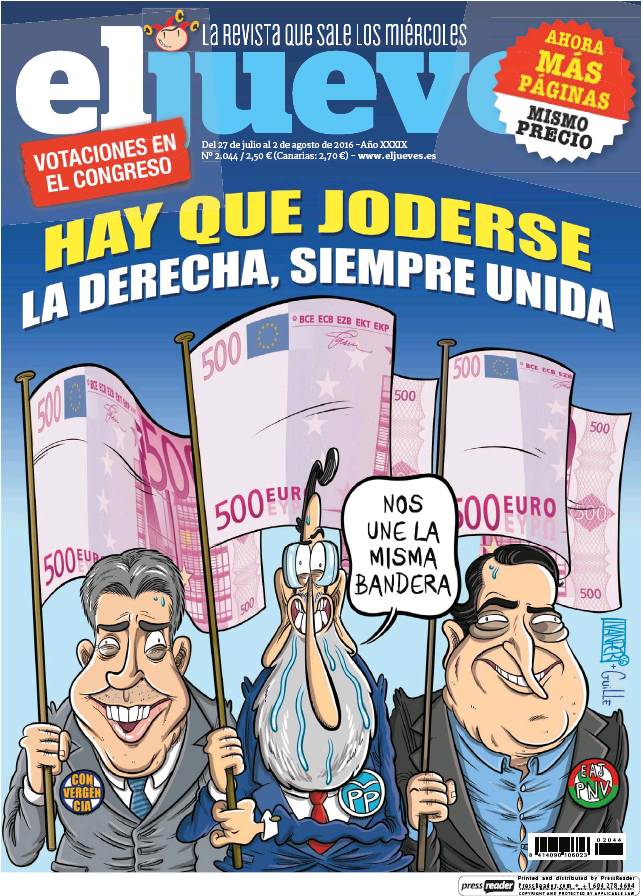 JUEVES portada 27 de Julio 2016