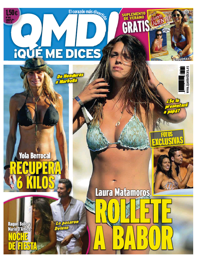 QUE ME DICES portada 1 de Agosto 2016