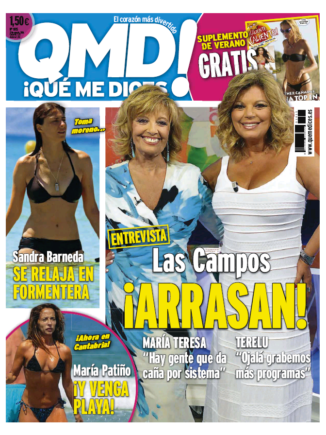 QUE ME DICES portada 22 de Agosto 2016