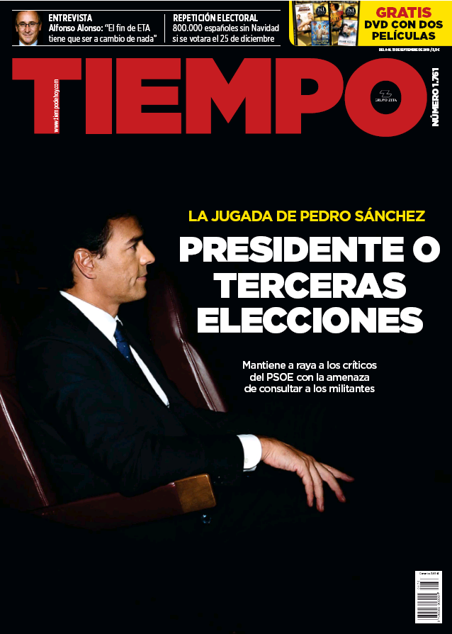 TIEMPO portada 11 de Septiembre 2016