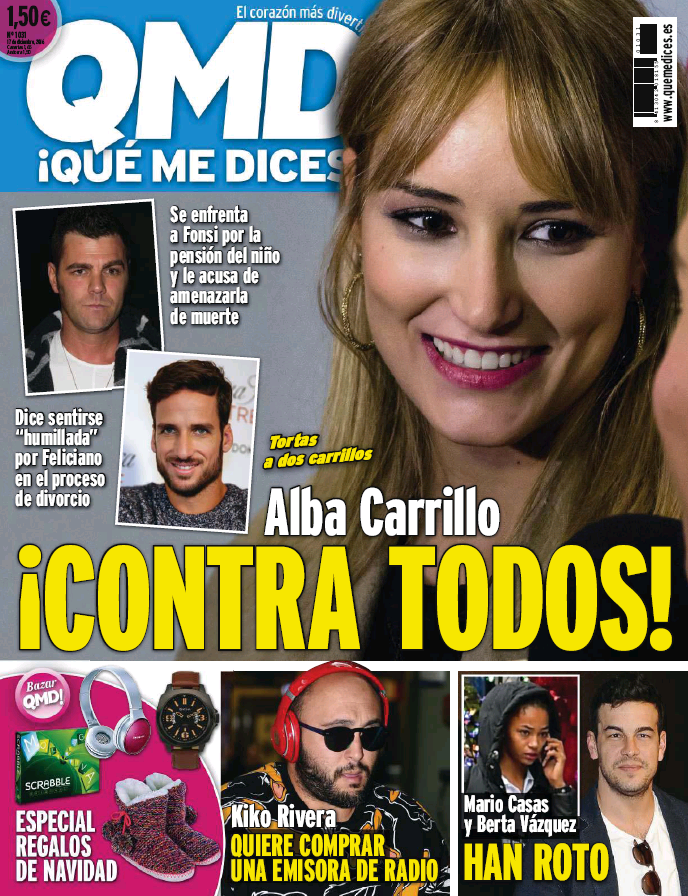 QUE ME DICES portada 12 de Diciembre 2016