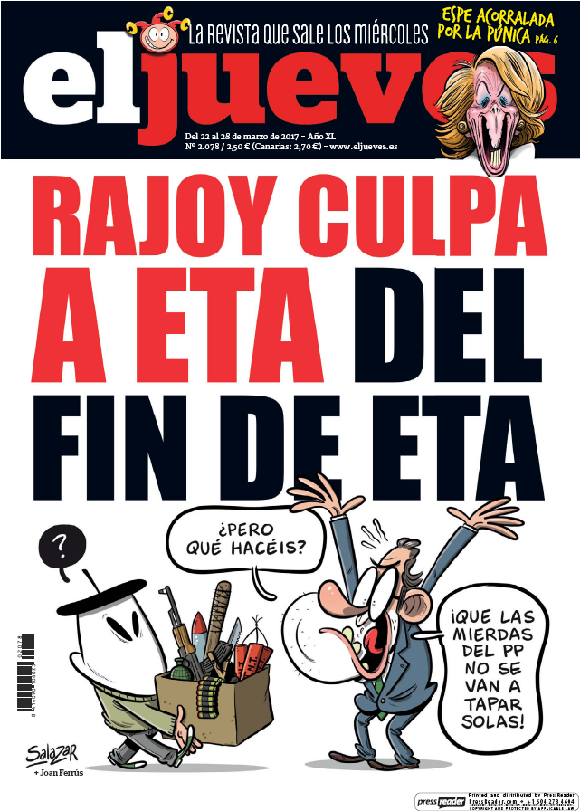 JUEVES portada 22 de Marzo 2017