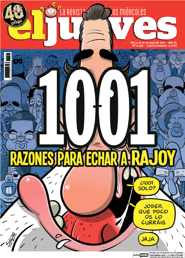 JUEVES portada 14 de Junio 2017