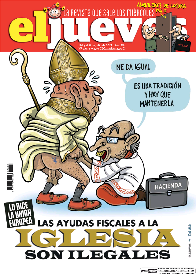 JUEVES portada 5 de Julio 2017